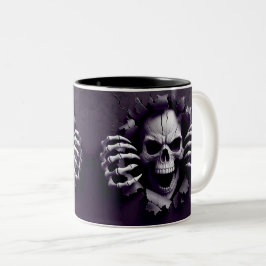 Halloween Skeleton 3D Mug Tweekleurige Koffiemok