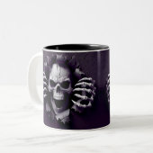 Halloween Skeleton 3D Mug Tweekleurige Koffiemok (Voorkant links)