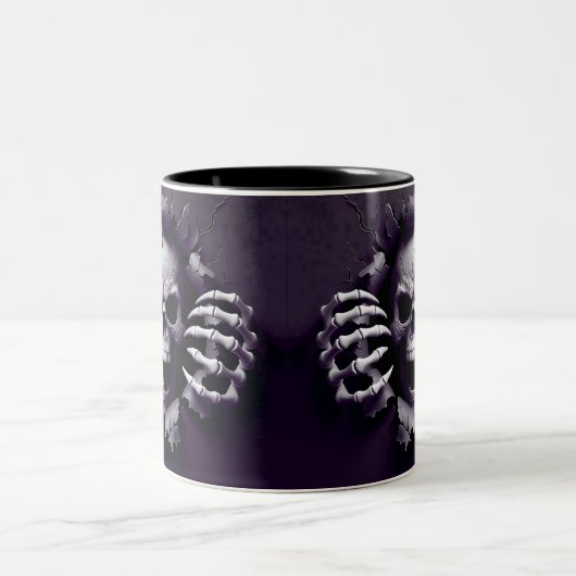 Halloween Skeleton 3D Mug Tweekleurige Koffiemok (Center)