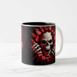 Halloween Skeleton 3D Mug Tweekleurige Koffiemok