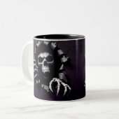 Halloween Skeleton 3D Mug Tweekleurige Koffiemok (Voorkant links)