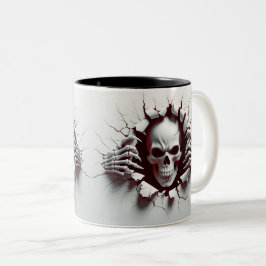 Halloween Skeleton 3D Mug Tweekleurige Koffiemok