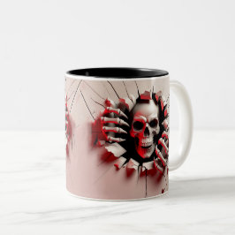 Halloween Skeleton 3D Mug Tweekleurige Koffiemok