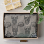 Halloween Skeleton and White Calla Lilies Ephemera Tissuepapier (Geschenk)