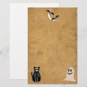 Halloween Skeleton Animals Gang Briefpapier (Voorkant / Achterkant)