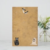 Halloween Skeleton Animals Gang Briefpapier (Staand voorkant)