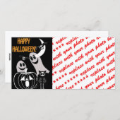 Halloween Skeleton Animals Gang Feestdagenkaart (Voorkant / Achterkant)