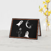 Halloween Skeleton Animals Gang Kaart (Gele Bloem)