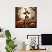 Halloween Skeleton Art Poster (Thuiskantoor)
