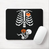 Halloween Skeleton Baby Rib Cage Maternity Pregnan Muismat (Met muis)