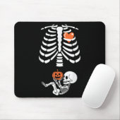 Halloween Skeleton Baby Rib Cage Maternity Pregnan Muismat (Met muis)