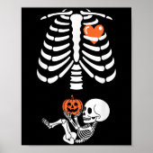 Halloween Skeleton Baby Rib Cage Maternity Pregnan Poster (Voorkant)