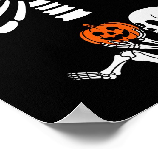 Halloween Skeleton Baby Rib Cage Maternity Pregnan Poster (Hoek)