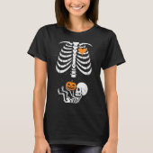 Halloween Skeleton Baby Rib Cage Maternity Pregnan T-shirt (Voorkant)