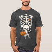 Halloween Skeleton Baby Rib Cage Maternity Pregnan T-shirt (Voorkant)