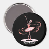 Halloween Skeleton Ballerina Ballet Danskostuum Magneet (Voorkant / Achterkant)