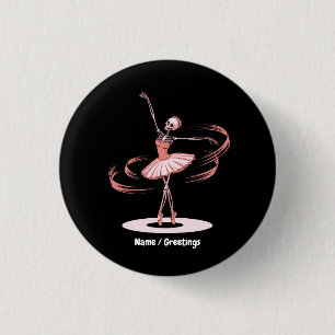 Halloween Skeleton Ballerina Ballet Danskostuum Ronde Button 3,2 Cm