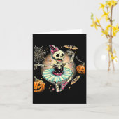 Halloween Skeleton Ballet Dansen Ballerina Kaart (Gele Bloem)