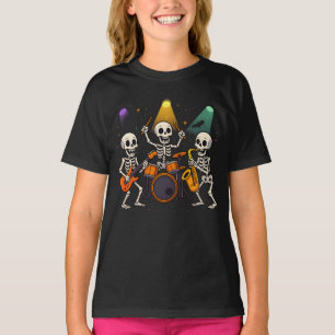 Halloween Skeleton Band Kleding Leuk Mannelijk vro T-shirt