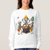 Halloween Skeleton Band Kleding Leuk Mannelijk vro Trui (Voorkant)