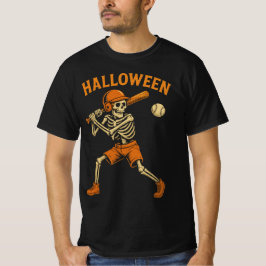 Halloween Skeleton Baseball T-shirt