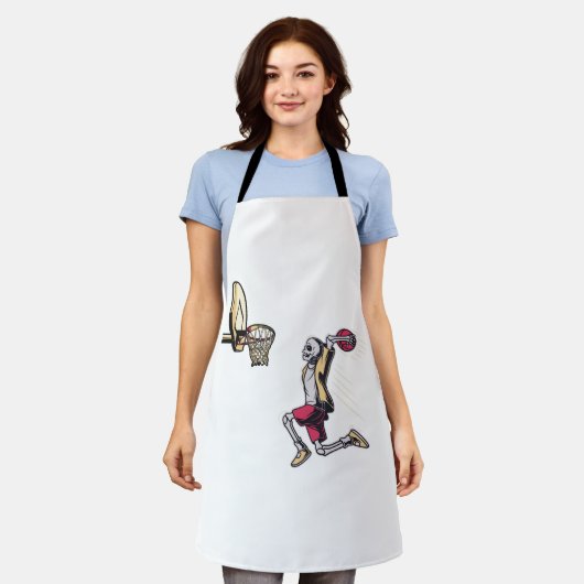 Halloween Skeleton Basketball Player Costuum Skull Schort (Gedragen)