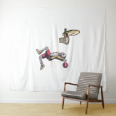 Halloween Skeleton Basketball Player Costuum Skull Wandkleed (In Situ (horizontaal))