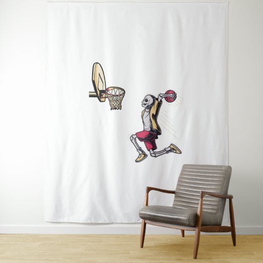 Halloween Skeleton Basketball Player Costuum Skull Wandkleed (In situ)