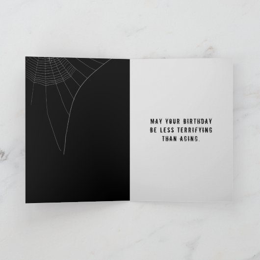 Halloween Skeleton Birthday Kaart (Binnen)