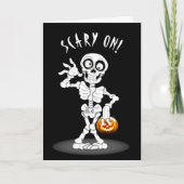 Halloween Skeleton Black Kaart (Voorkant)