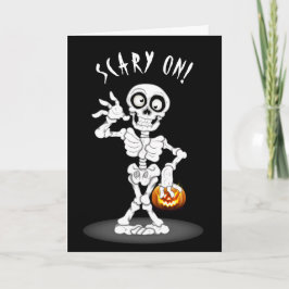 Halloween Skeleton Black Kaart