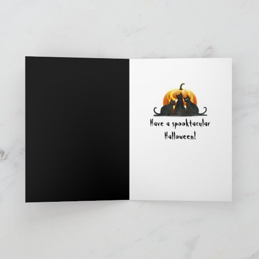 Halloween Skeleton Black Kaart (Binnen)