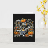 Halloween Skeleton Blacksmith Kaart (Gele Bloem)