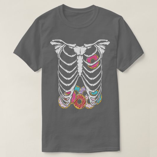 Halloween Skeleton Body Donuts Funny T-shirt (Design voorkant)
