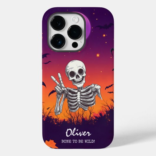 Halloween Skeleton "Bone To Be Wild!" Vredesteken Case-Mate iPhone Case (Achterkant)