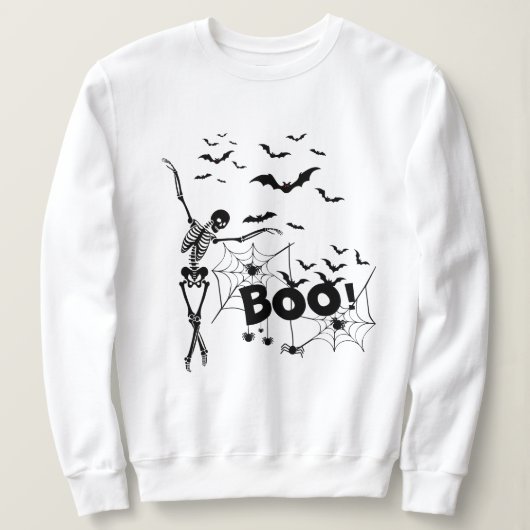 Halloween Skeleton & Boo Trui (Design voorkant)