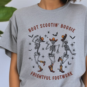 Halloween Skeleton Boot Scootin' Boogie T-shirt