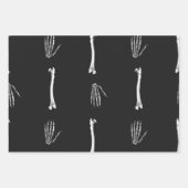 Halloween Skeleton Botten Bats & Spider Webs Oranj Inpakpapier Vel (Voorkant 2)