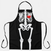 Halloween Skeleton Botten Hart All-Over Print Schort (Voorkant)