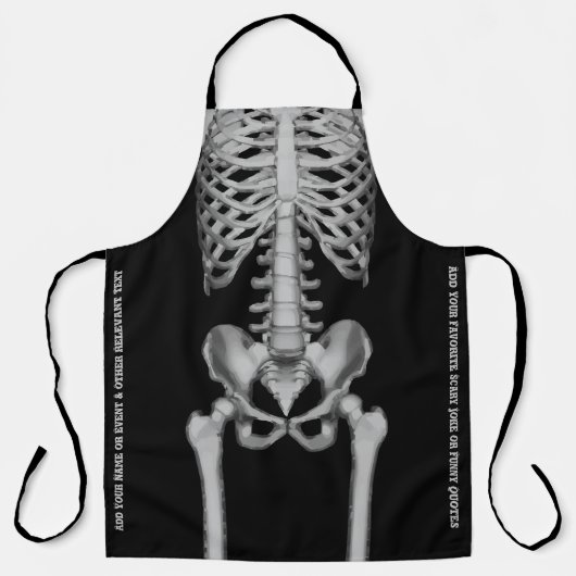 Halloween Skeleton Botten Spooky Funny X-ray Schort (Voorkant)