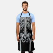 Halloween Skeleton Botten Spooky Funny X-ray Schort (Gedragen)