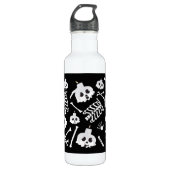 Halloween Skeleton Botten Waterfles (Voorkant)
