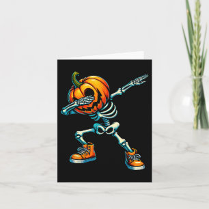 Halloween Skeleton Boys Trick Treat Funny Pumpkin Kaart
