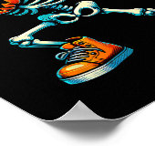 Halloween Skeleton Boys Trick Treat Funny Pumpkin Poster (Hoek)