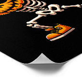 Halloween Skeleton Boys Trick Treat Funny Pumpkin Poster (Hoek)