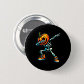 Halloween Skeleton Boys Trick Treat Funny Pumpkin Ronde Button 5,7 Cm (Voorkant /achterkant)