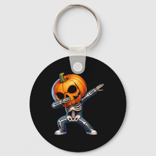 Halloween Skeleton Boys Trick Treat Funny Pumpkin Sleutelhanger