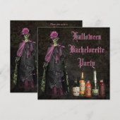 Halloween Skeleton Bride Bachelorette Party Kaart (Voorkant / Achterkant)
