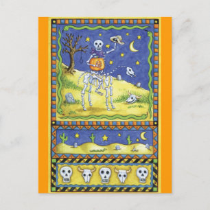 Halloween Skeleton Briefkaart