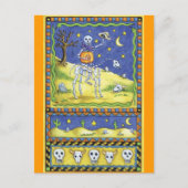 Halloween Skeleton Briefkaart (Voorkant)